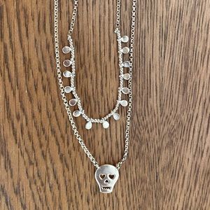Lucky Brand Gold Skull Necklace